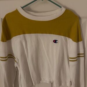 Champion Yellow and White Sweatshirt